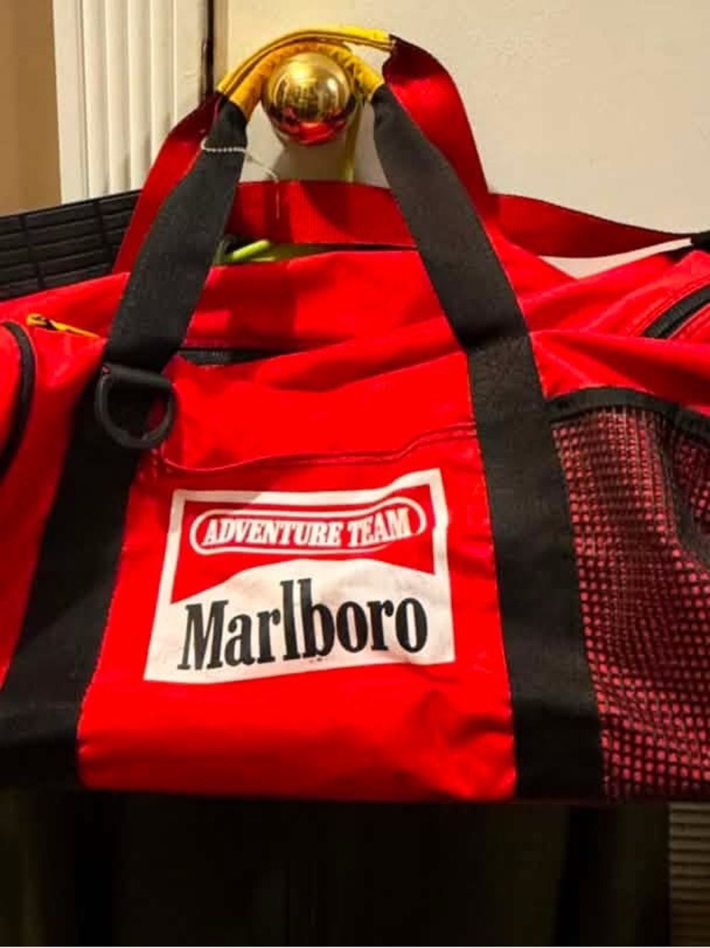 Marlboro Red Duffel with Black Straps